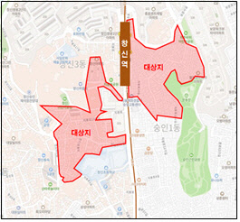 종로구 창신동 23·숭인동 56 일대 민간재개발 위치도. <서울시 제공>